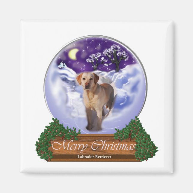 Labrador Retriever-julklappar Magnet (Framsidan)