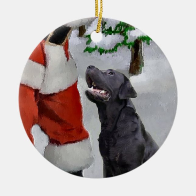 Labrador Retriever-julklappar Ornament (Framsidan)