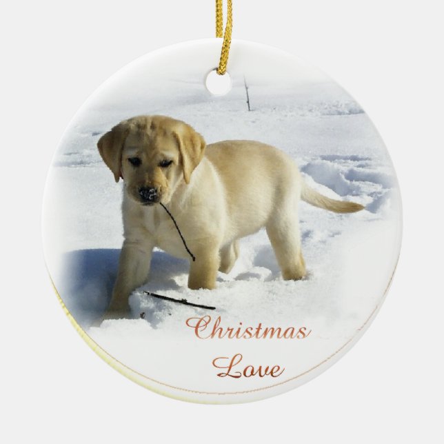 Labrador Retriever-julklappar Ornament (Framsidan)
