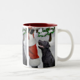 Labrador Retriever-julklappar Två-Tonad Mugg