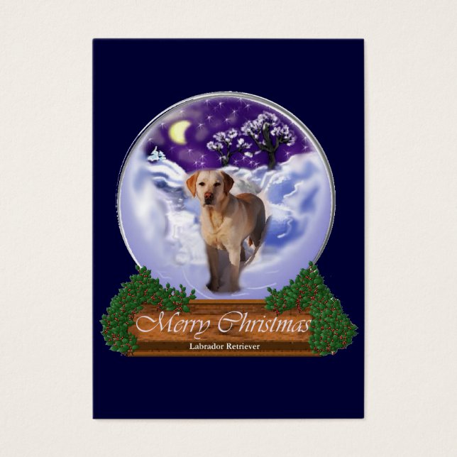 Labrador Retriever-julklappar Visitkort (Framsidan)