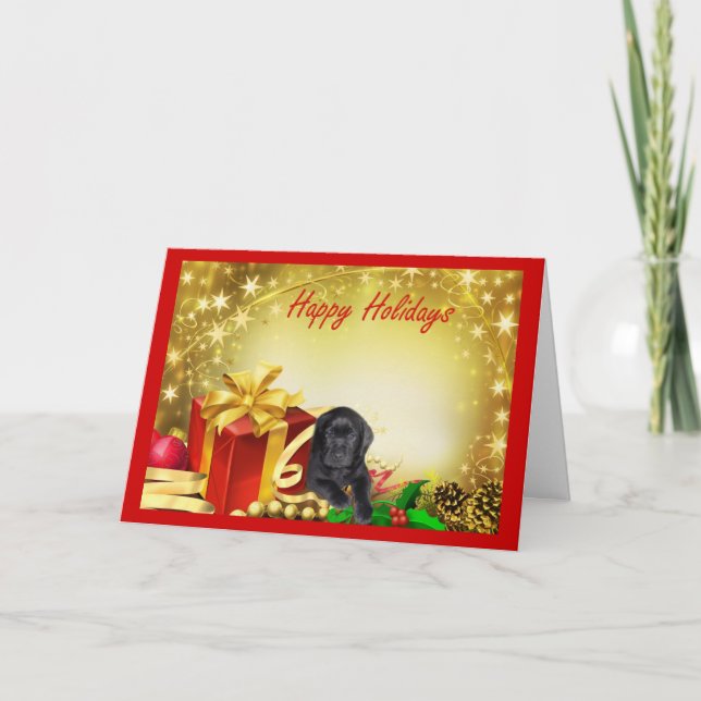 Labrador Retriever-julkort, Gift7 Helgkort (Framsida)