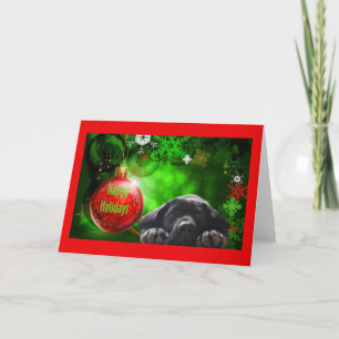 Labrador Retriever-julkort Red Boll12 Helgkort