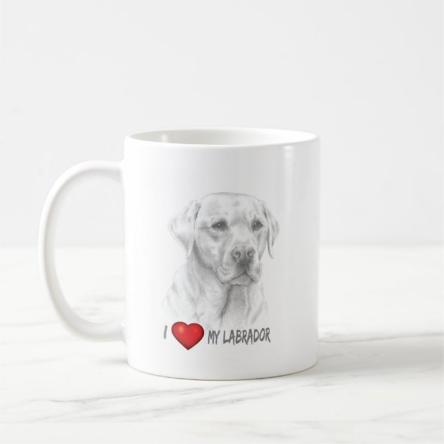 Labrador Retriever kaffe mugg (Vänster)