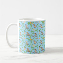Labrador Retriever Kaffe Mugg Vår Blommig Kawaii