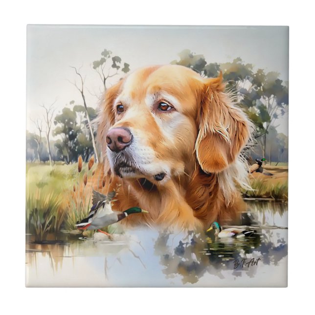  Labrador Retriever  Kakelplatta (Framsidan)