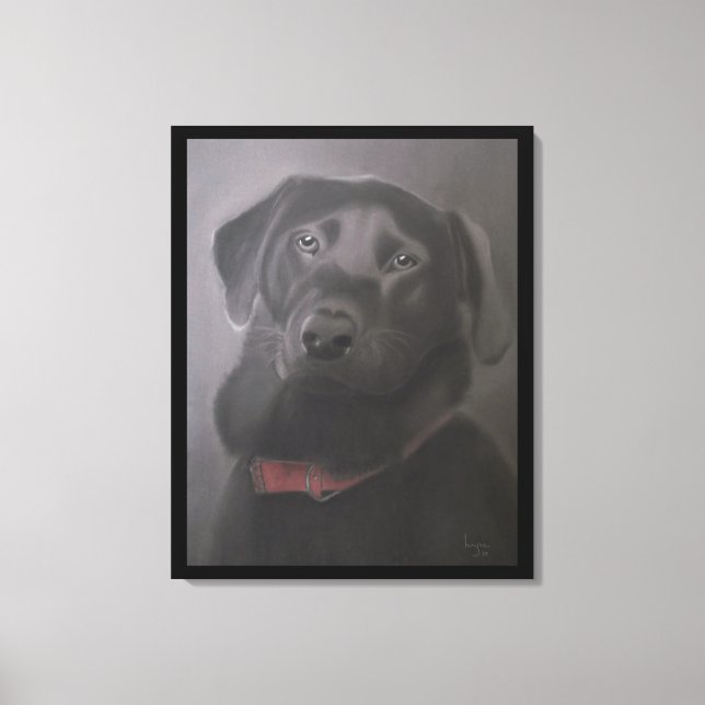 Labrador Retriever Kärlek 24"x30" Canvastryck (Framsida)