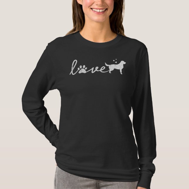 Labrador Retriever Kärlek Hund Pet T Shirt (Framsida)