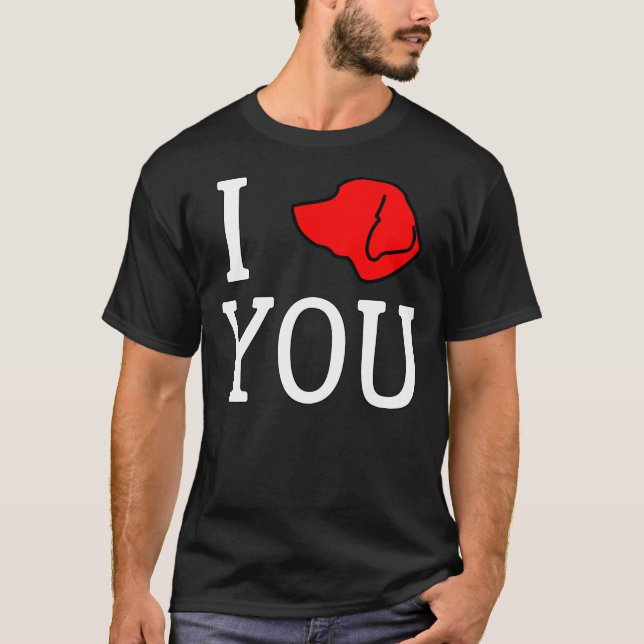 Labrador Retriever Kärlek I Lab You T Shirt (Framsida)