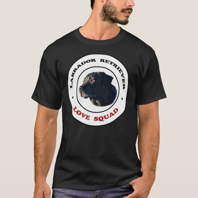 Labrador Retriever Kärlek Squad T Shirt (Framsida)