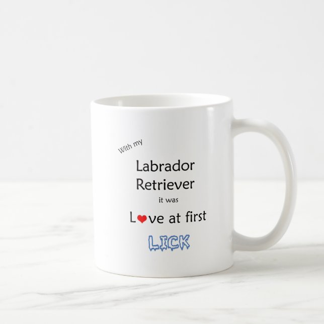 Labrador Retriever Kärlek vid första Slicka Kaffemugg (Höger)