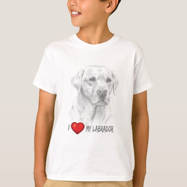 Labrador Retriever Kids T-Shirt (Framsida)