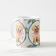 Labrador Retriever, klassisk blomma, bakgrund