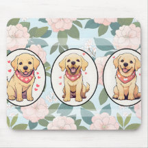 Labrador Retriever, klassisk blomma, bakgrund