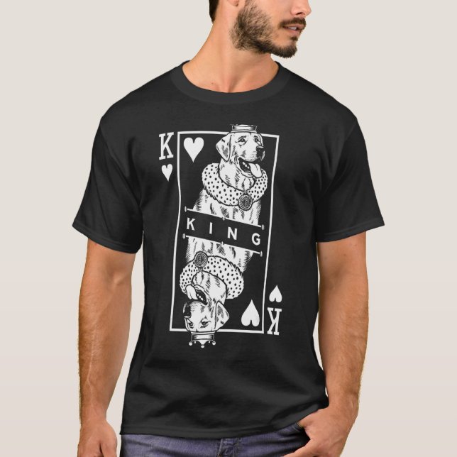 Labrador Retriever Kung Av Hjärter Rolig Labrador  T Shirt (Framsida)