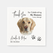 Labrador Retriever Lab Cocktail Napkin Hund Bröllo