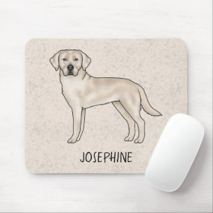 Labrador Retriever Lab Hund Med Anpassat Namn Musmatta