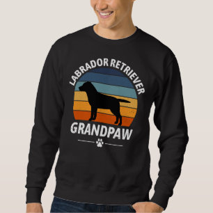 Labrador Retriever Lab Hund Pet Grandpa Grandfathe Lång Ärmad Tröja