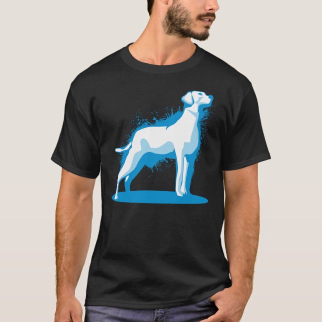 Labrador Retriever Lab Paint Stänk T Shirt (Framsida)
