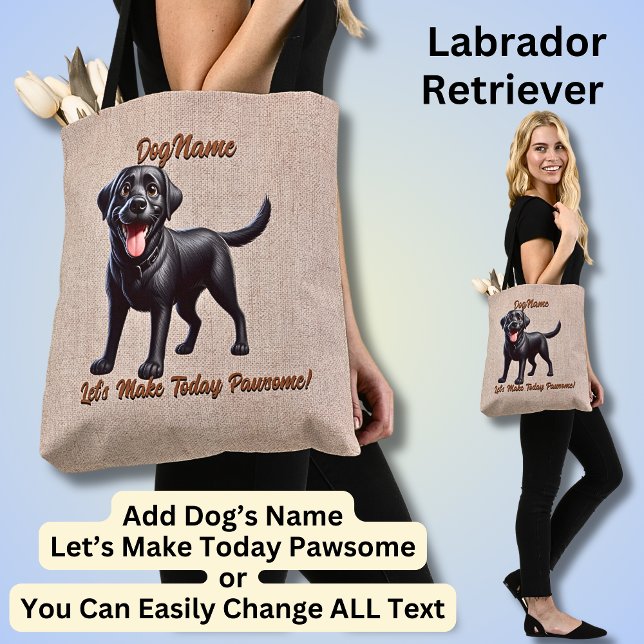 Labrador Retriever - Lägg till Hund Namn, Ändra te Tygkasse (Skapare uppladdad)