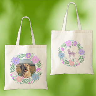 Labrador Retriever Lavendelblomsterkrans - Anpassa Tygkasse