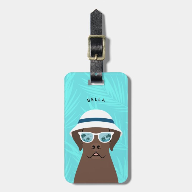 Labrador Retriever Luggage Taggs Bagagebricka (Vertikal Framsida)