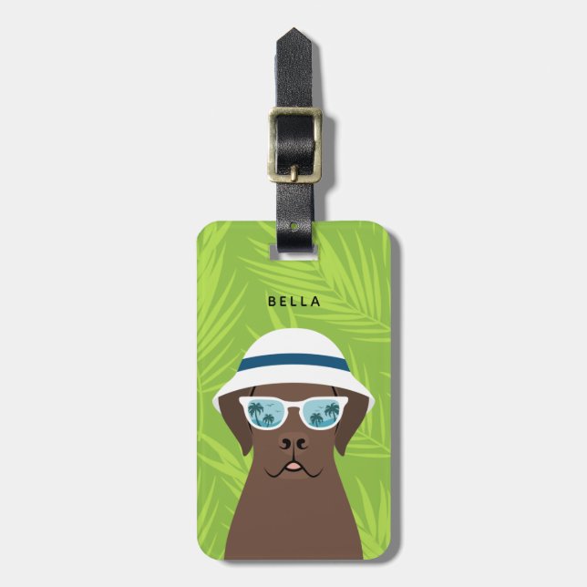 Labrador Retriever Luggage Taggs Bagagebricka (Vertikal Framsida)