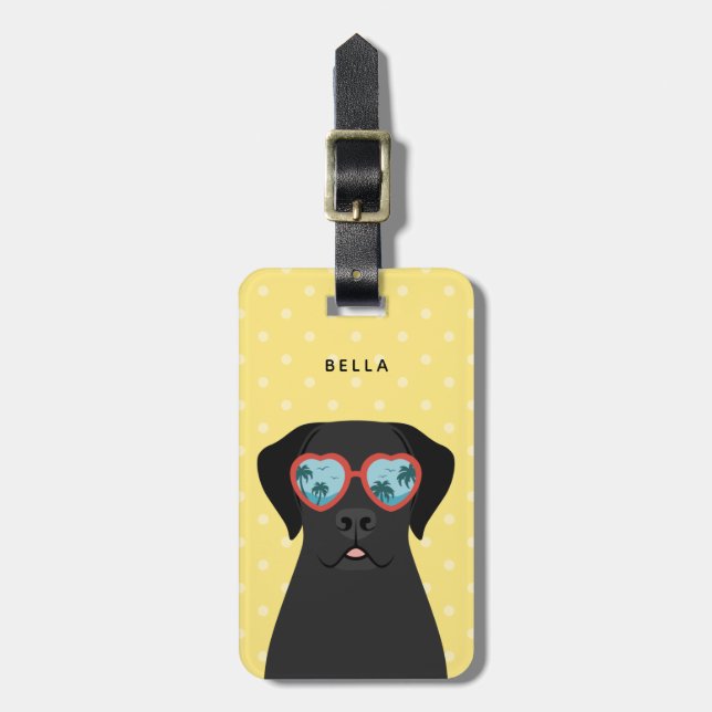Labrador Retriever Luggage Taggs Bagagebricka (Vertikal Framsida)