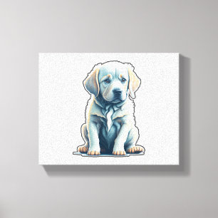 Labrador Retriever Lugn Puppy Canvastryck