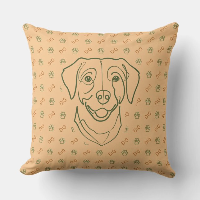 Labrador Retriever. Lycka Edition! Kudde (Framsida)