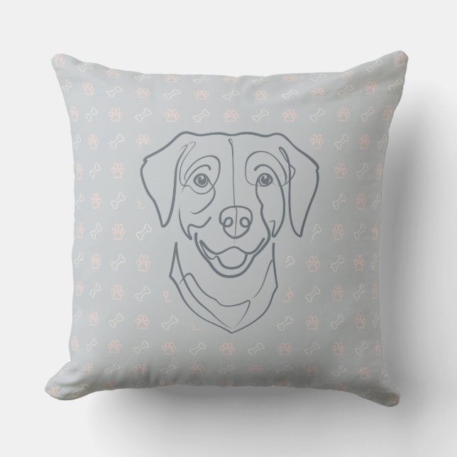 Labrador Retriever. Lycka Edition! Kudde (Framsida)