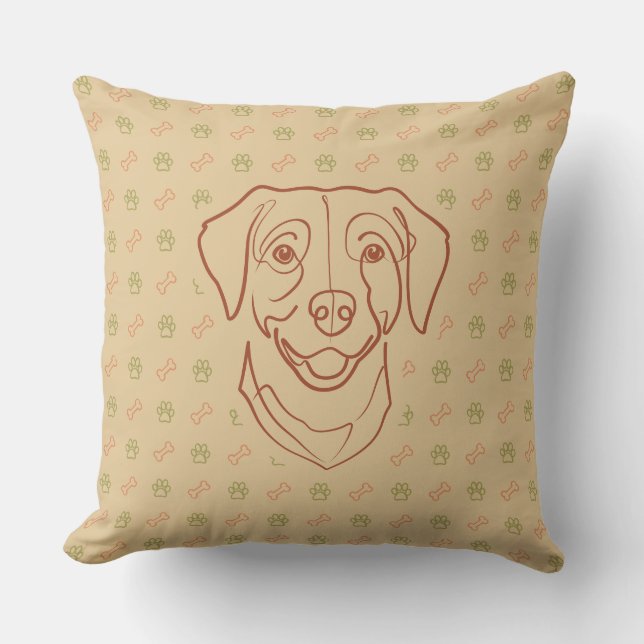 Labrador Retriever. Lycka Edition! Kudde (Framsida)