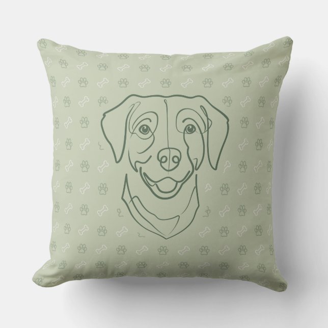 Labrador Retriever. Lycka Edition! Kudde (Framsida)