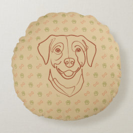 Labrador Retriever. Lycka Edition! Rund Kudde