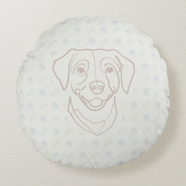 Labrador Retriever. Lycka Edition! Rund Kudde