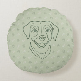 Labrador Retriever. Lycka Edition! Rund Kudde