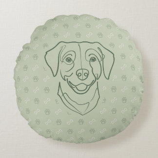 Labrador Retriever. Lycka Edition! Rund Kudde