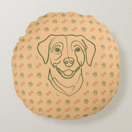 Labrador Retriever. Lycka Edition! Rund Kudde