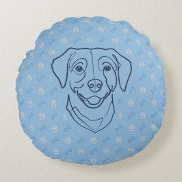 Labrador Retriever. Lycka Edition! Rund Kudde