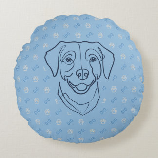 Labrador Retriever. Lycka Edition! Rund Kudde