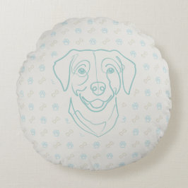 Labrador Retriever. Lycka Edition! Rund Kudde