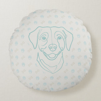 Labrador Retriever. Lycka Edition! Rund Kudde