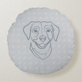 Labrador Retriever. Lycka Edition! Rund Kudde