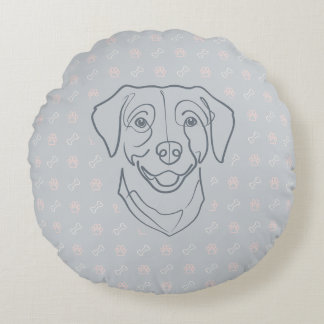 Labrador Retriever. Lycka Edition! Rund Kudde