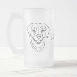 Labrador Retriever. Lycka, Retriever Edition! Frostat Ölglas
