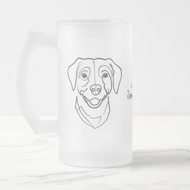 Labrador Retriever. Lycka, Retriever Edition! Frostat Ölglas (Vänster)