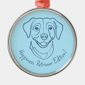 Labrador Retriever. Lycka, Retriever Edition! Julgransprydnad Metall