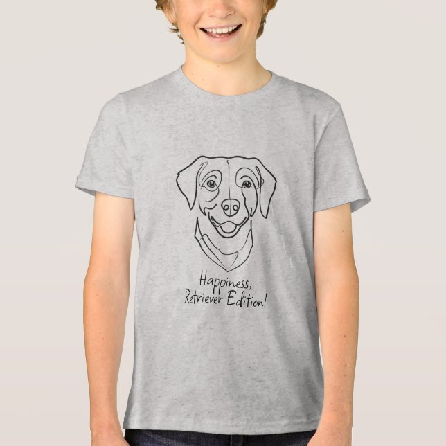 Labrador Retriever. Lycka, Retriever Edition! T Shirt (Framsida)