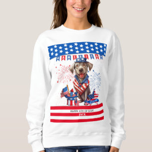 Labrador Retriever Lycklig 4:e juli självständighe T Shirt