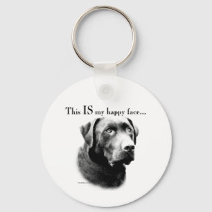 Labrador Retriever Lycklig Ansikte Nyckelring